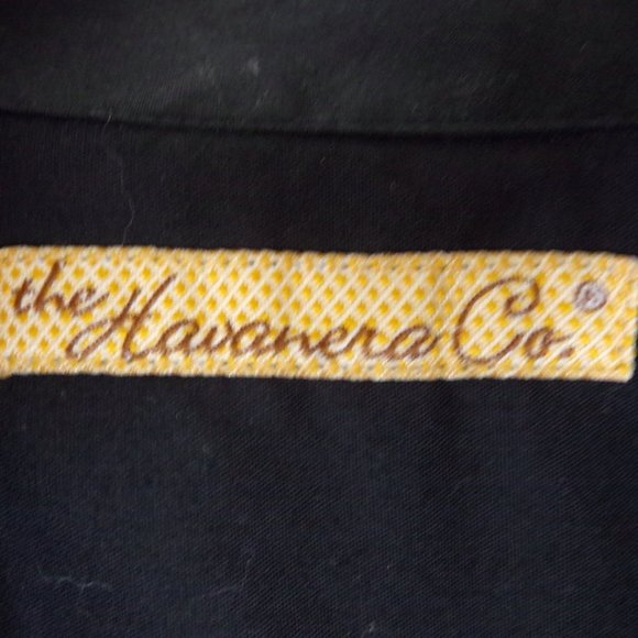 The Havana Co. Men's Guayabera Shirt Black 2424 - Picture 10 of 10
